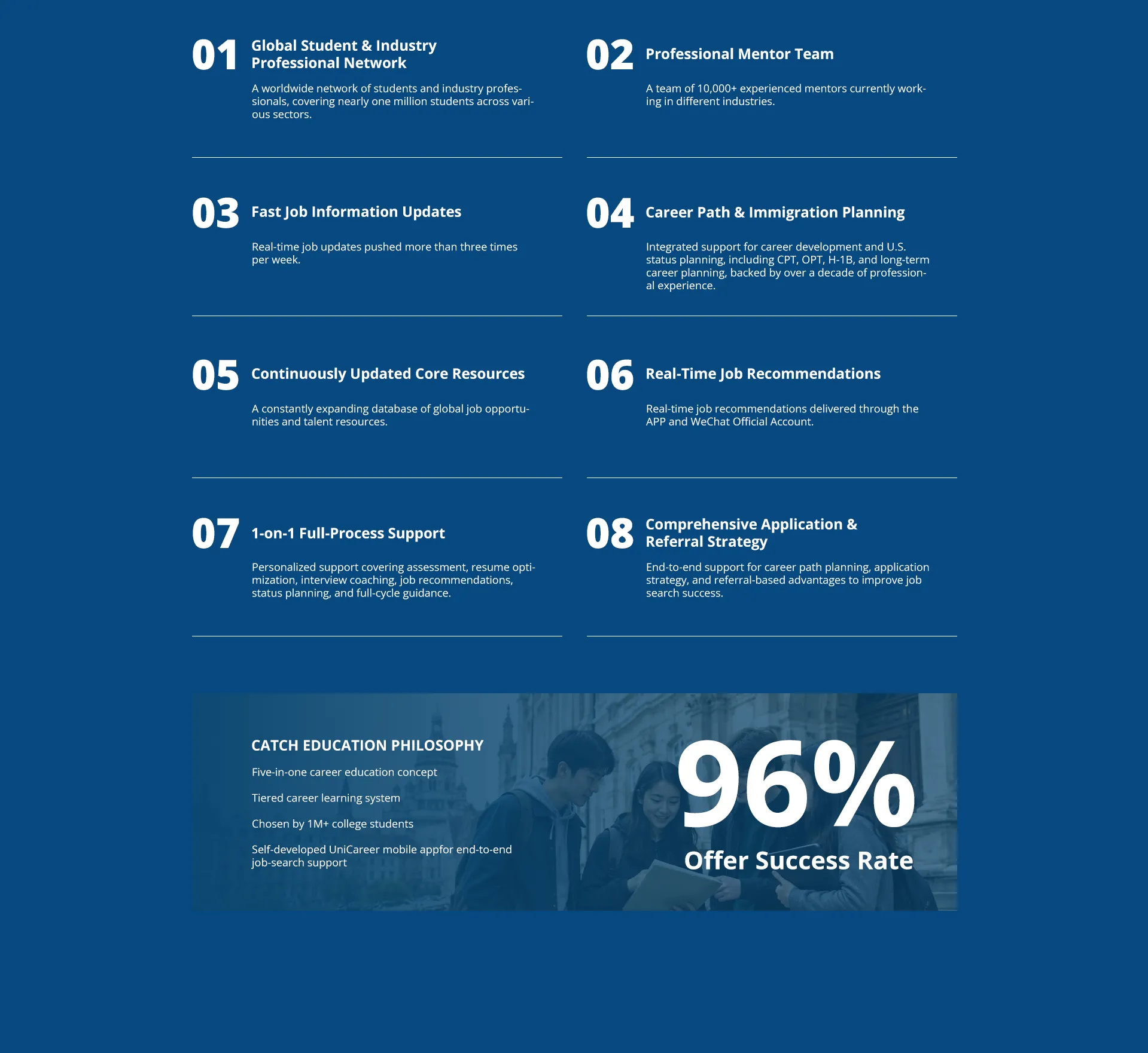 UniCareer advantages